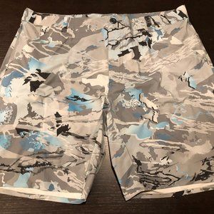 Under Armour Hydro Stretch Blue Camo Shorts 40